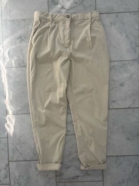 Reitmans Women’s Corduroy Pants in Cream | Size 12 Tall